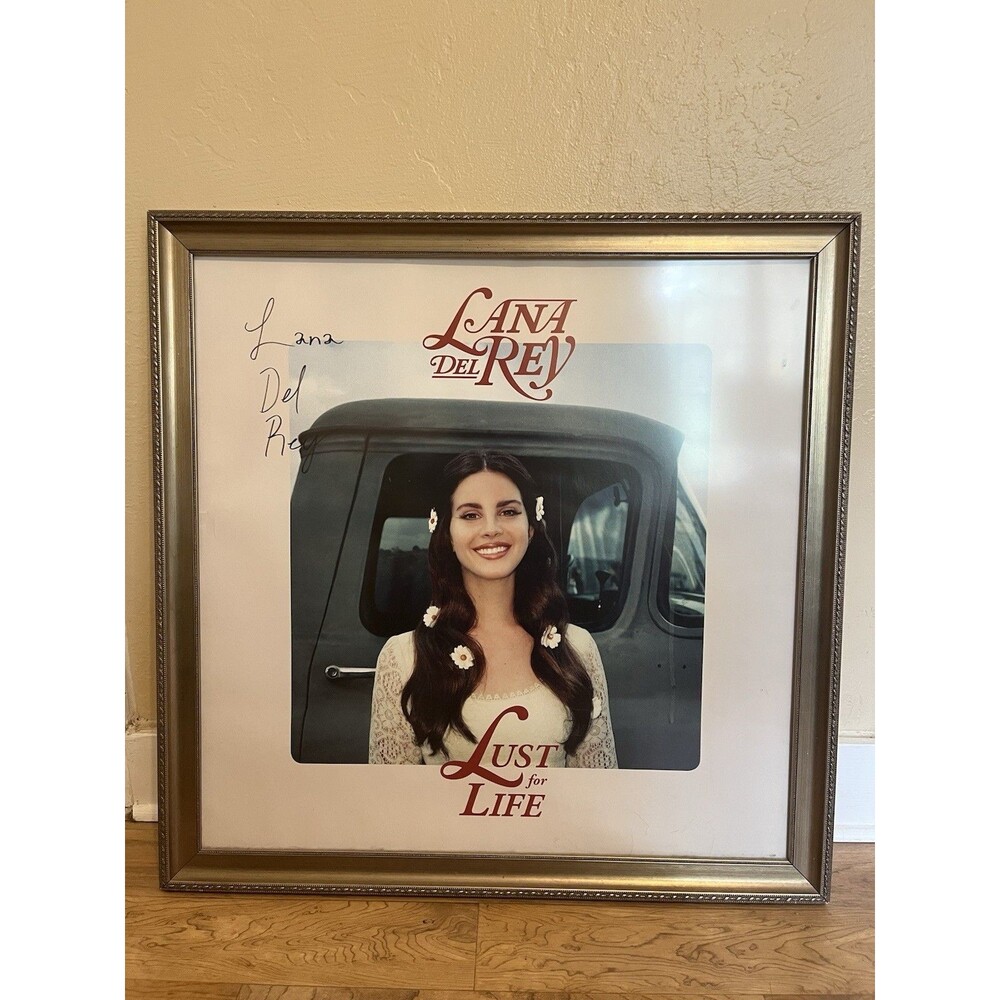 Lana Del Rey Lust for Life Hand Signed Lithograph Poster Autograph Custom Frame